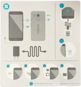 Nexus 5X instruction card